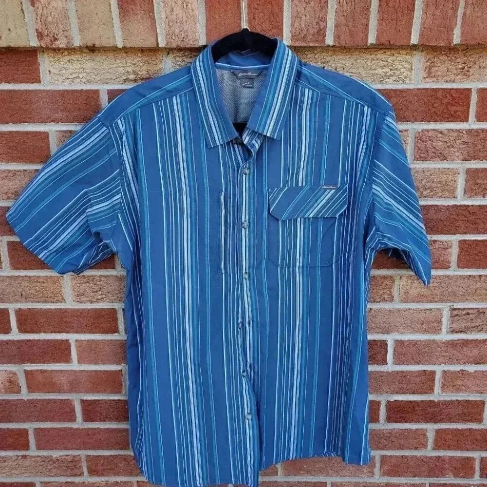 Eddie Baur Vented Short Sleeve Shirt Men's Size Large - Picture 1 of 6